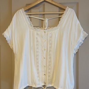 In Loom Beautiful White Blouse